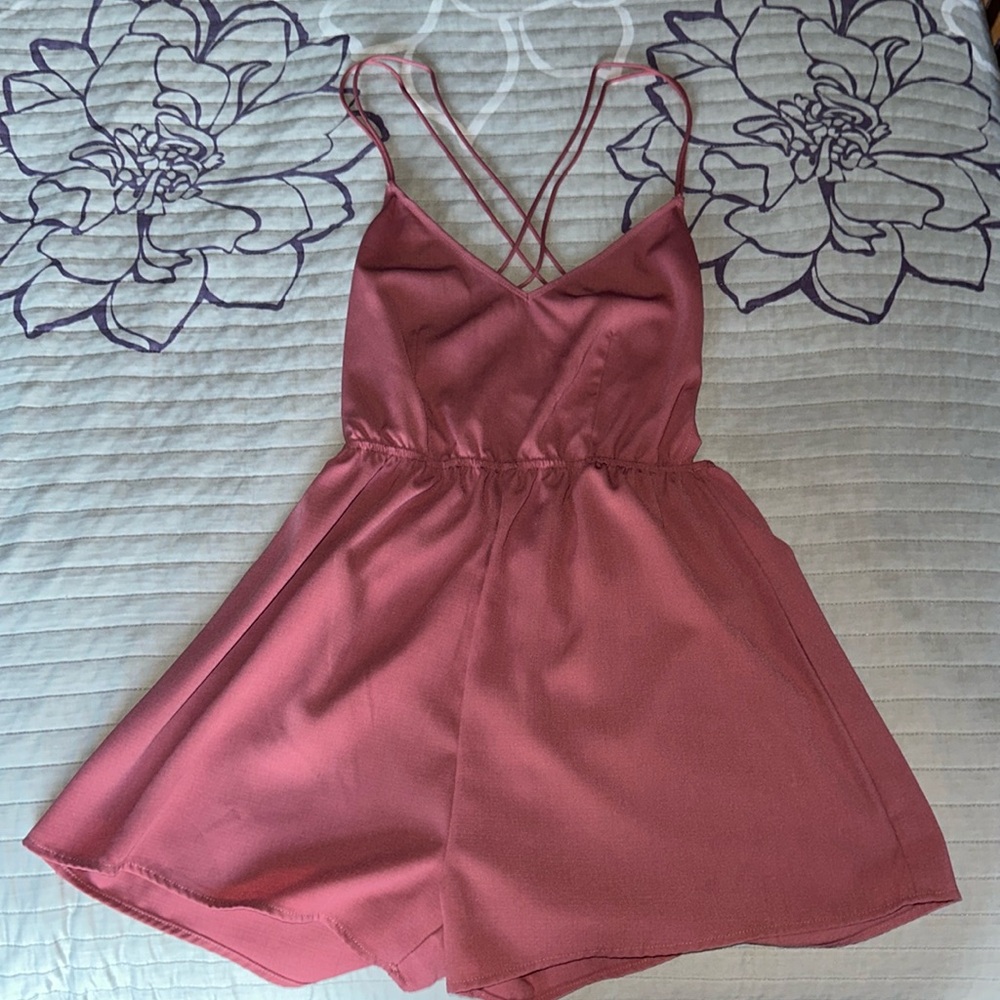 Princess Polly romper with open back with straps